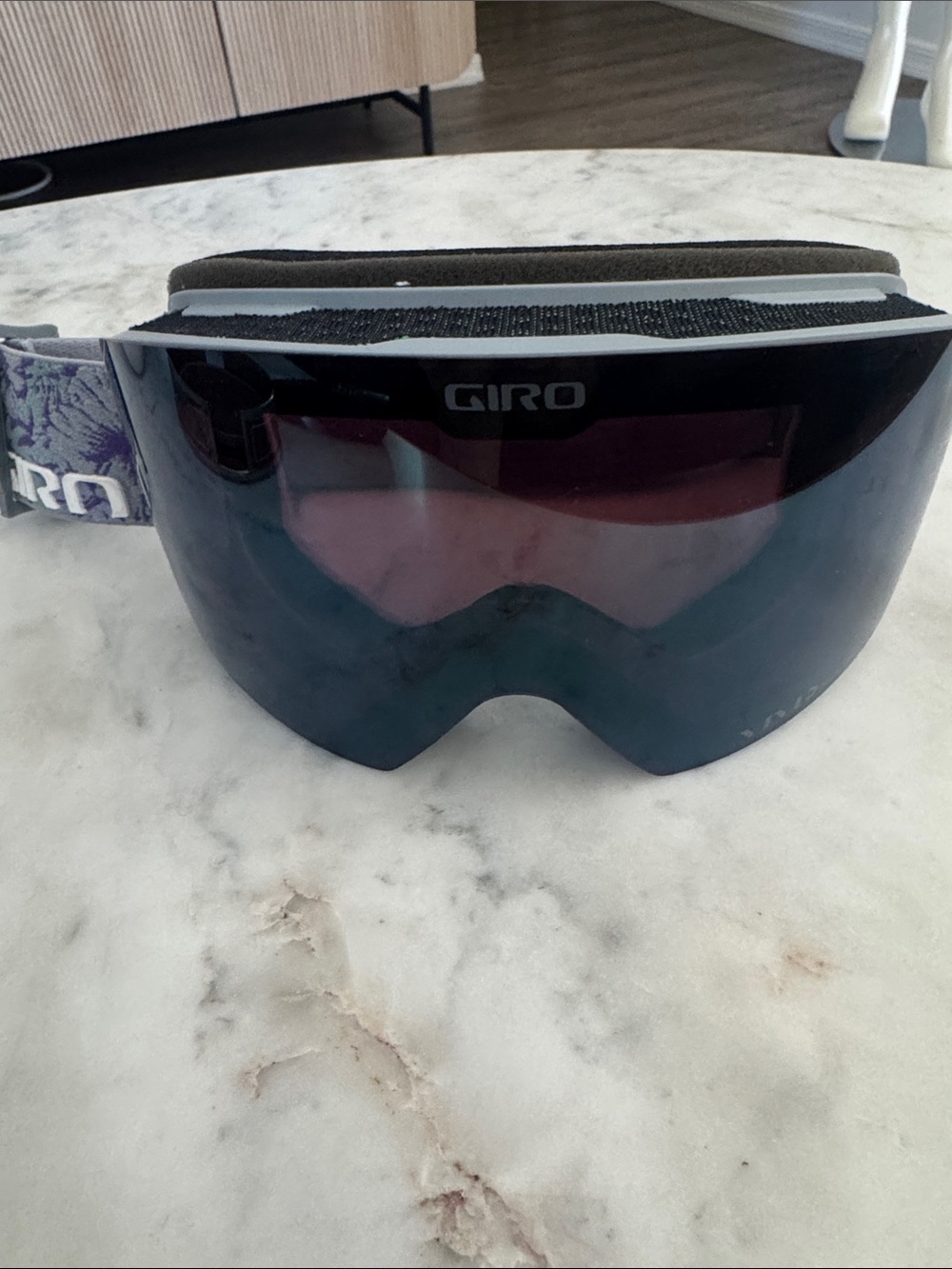 Giro Gray Frame with Purple Strap Men's Snow Goggles